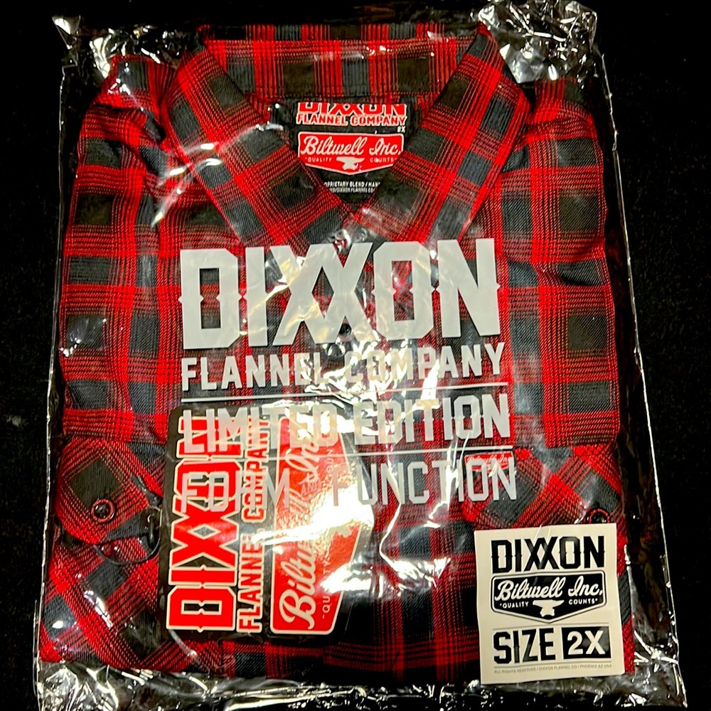 DIXXON Flannel Co. “Biltwell Inc.” NIB. NWT. Original packaging.Never opened. 2X